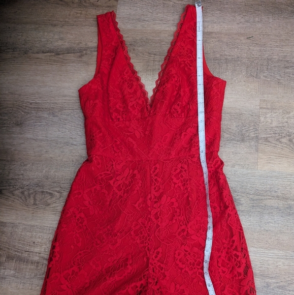 Lovers + Friends NWT Red Kenneth Lace Jumpsuit - Picture 12 of 16
